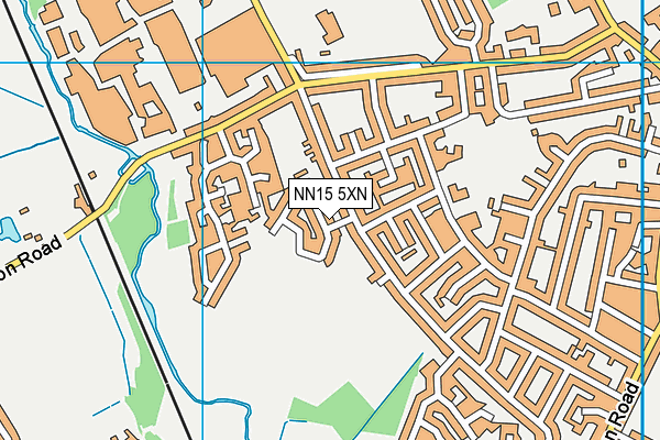 NN15 5XN map - OS VectorMap District (Ordnance Survey)