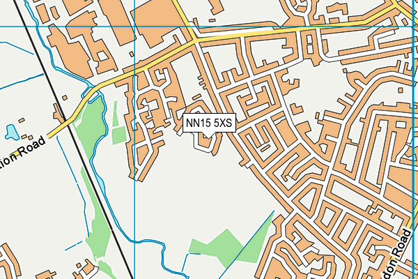 NN15 5XS map - OS VectorMap District (Ordnance Survey)