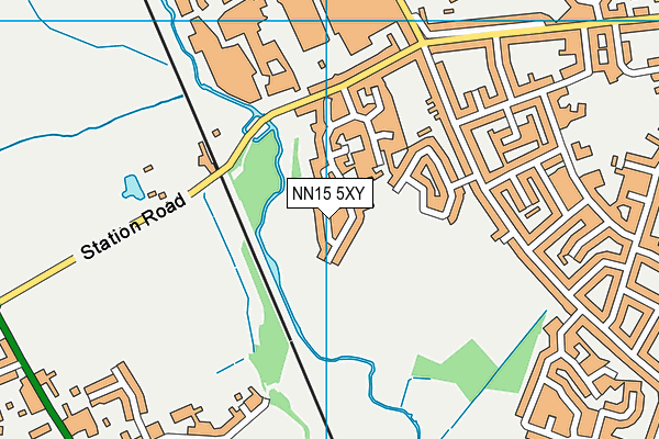 NN15 5XY map - OS VectorMap District (Ordnance Survey)