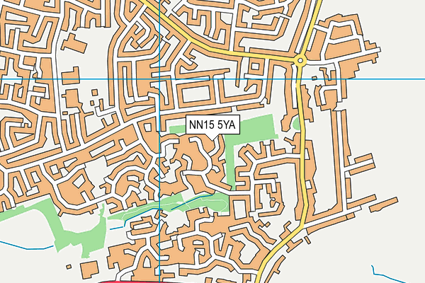 NN15 5YA map - OS VectorMap District (Ordnance Survey)