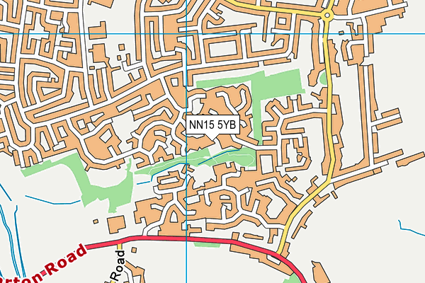 NN15 5YB map - OS VectorMap District (Ordnance Survey)
