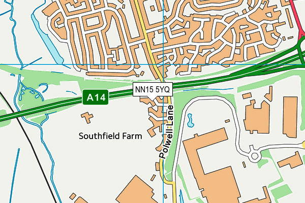 NN15 5YQ map - OS VectorMap District (Ordnance Survey)