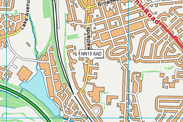 NN15 6AD map - OS VectorMap District (Ordnance Survey)
