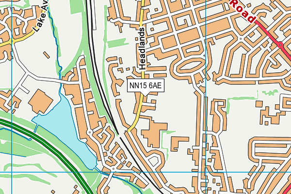 NN15 6AE map - OS VectorMap District (Ordnance Survey)