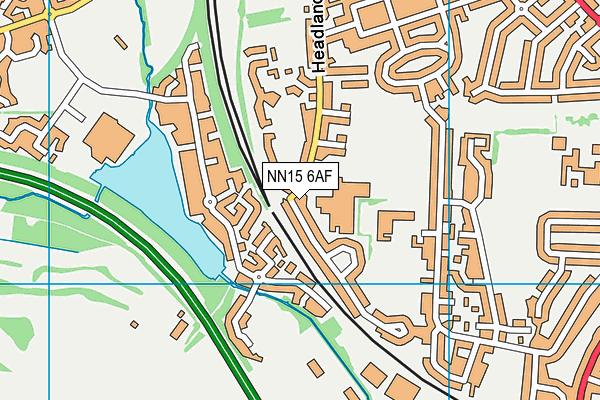 NN15 6AF map - OS VectorMap District (Ordnance Survey)