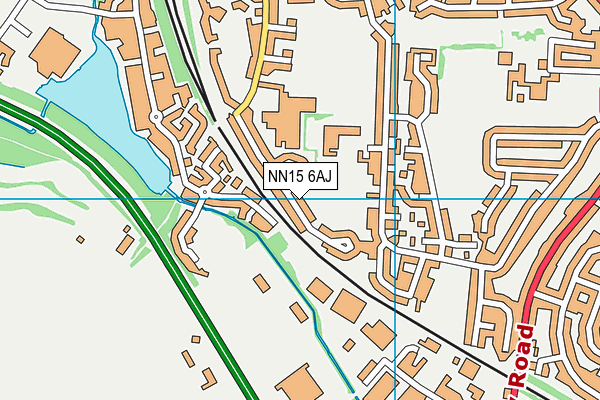 NN15 6AJ map - OS VectorMap District (Ordnance Survey)