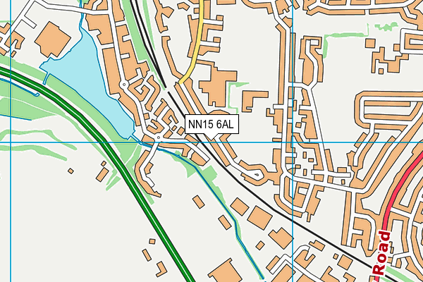 NN15 6AL map - OS VectorMap District (Ordnance Survey)
