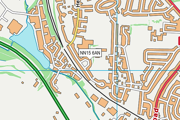 NN15 6AN map - OS VectorMap District (Ordnance Survey)