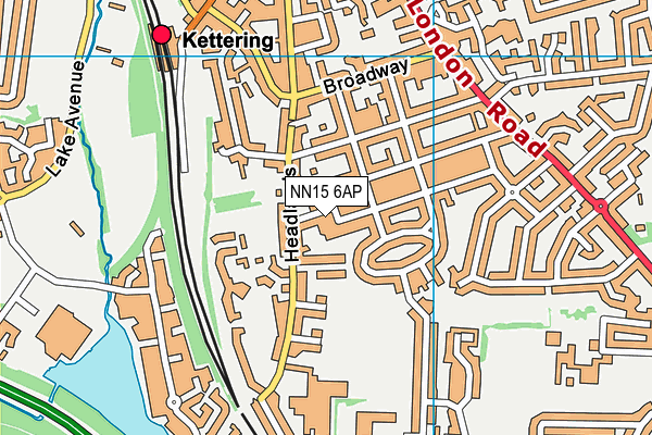 NN15 6AP map - OS VectorMap District (Ordnance Survey)