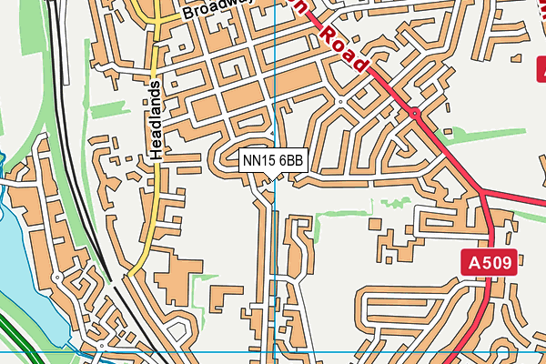 NN15 6BB map - OS VectorMap District (Ordnance Survey)
