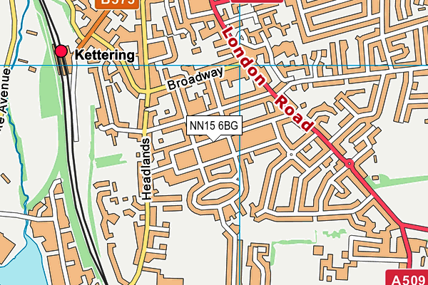 NN15 6BG map - OS VectorMap District (Ordnance Survey)