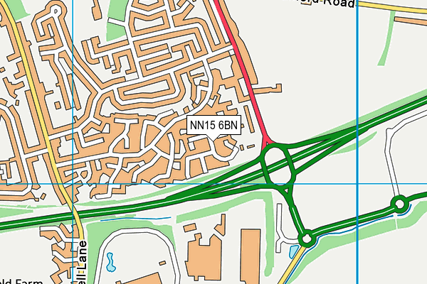 NN15 6BN map - OS VectorMap District (Ordnance Survey)