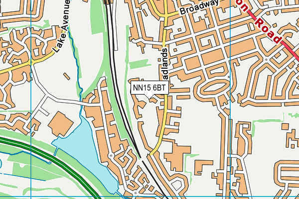 NN15 6BT map - OS VectorMap District (Ordnance Survey)