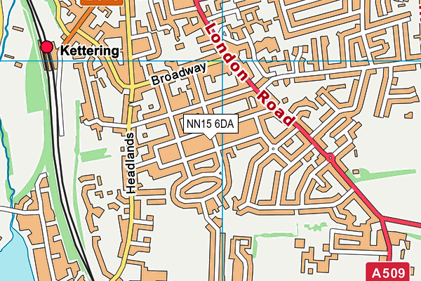 NN15 6DA map - OS VectorMap District (Ordnance Survey)