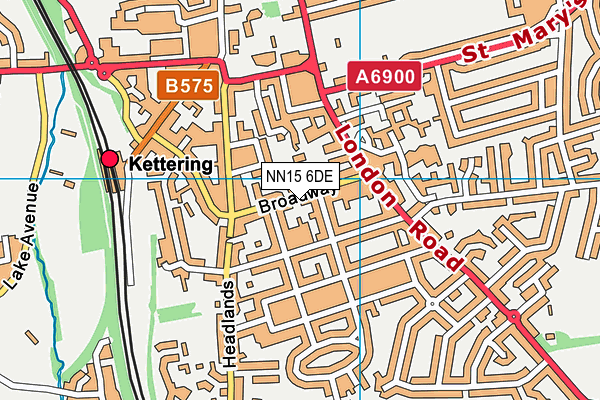 NN15 6DE map - OS VectorMap District (Ordnance Survey)