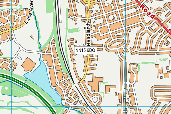 NN15 6DQ map - OS VectorMap District (Ordnance Survey)