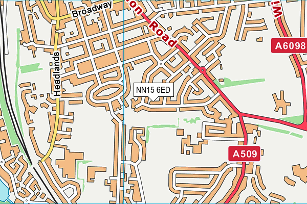 NN15 6ED map - OS VectorMap District (Ordnance Survey)