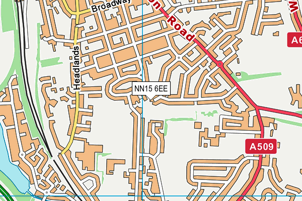 NN15 6EE map - OS VectorMap District (Ordnance Survey)