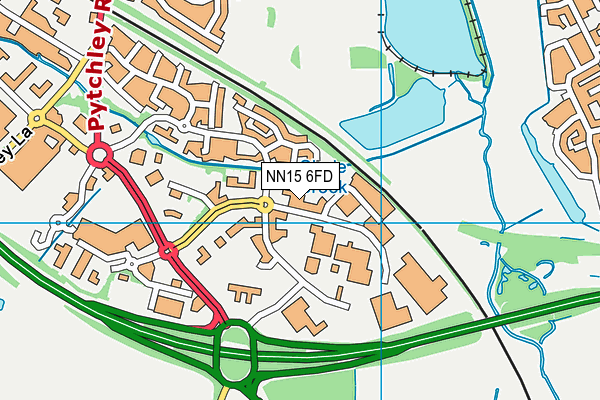 NN15 6FD map - OS VectorMap District (Ordnance Survey)