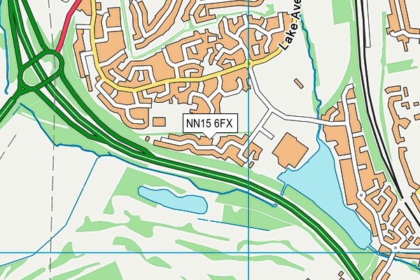 NN15 6FX map - OS VectorMap District (Ordnance Survey)