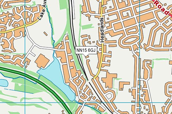 NN15 6GJ map - OS VectorMap District (Ordnance Survey)