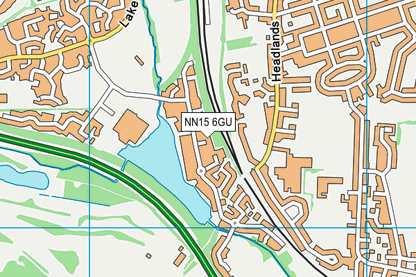 NN15 6GU map - OS VectorMap District (Ordnance Survey)