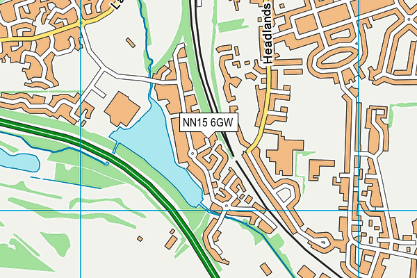 NN15 6GW map - OS VectorMap District (Ordnance Survey)