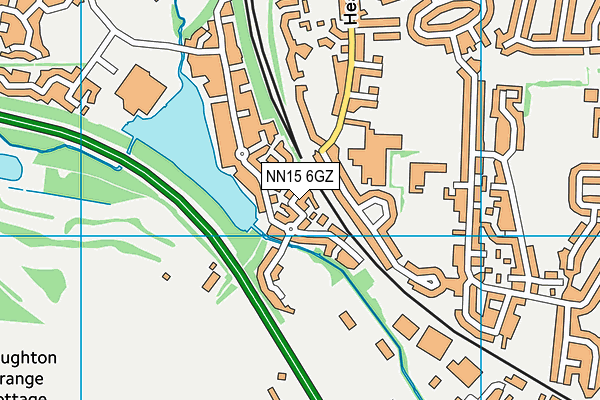 NN15 6GZ map - OS VectorMap District (Ordnance Survey)