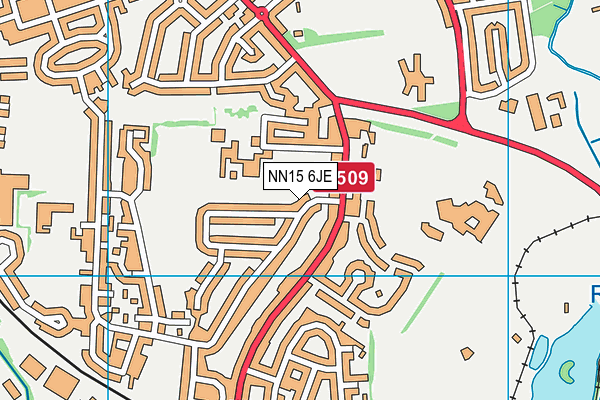 NN15 6JE map - OS VectorMap District (Ordnance Survey)