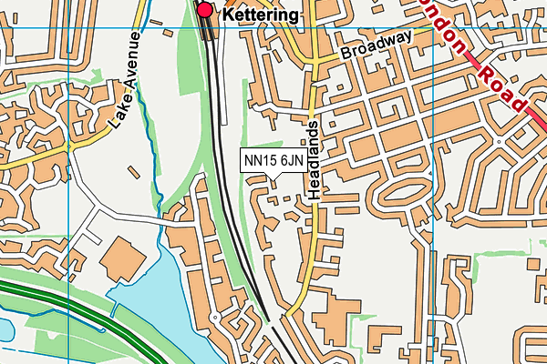 NN15 6JN map - OS VectorMap District (Ordnance Survey)