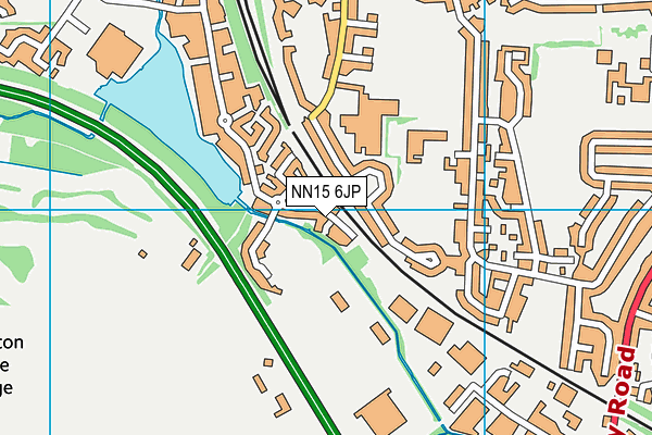 NN15 6JP map - OS VectorMap District (Ordnance Survey)