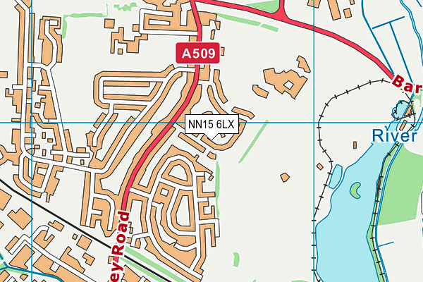 NN15 6LX map - OS VectorMap District (Ordnance Survey)
