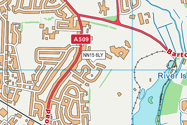 NN15 6LY map - OS VectorMap District (Ordnance Survey)