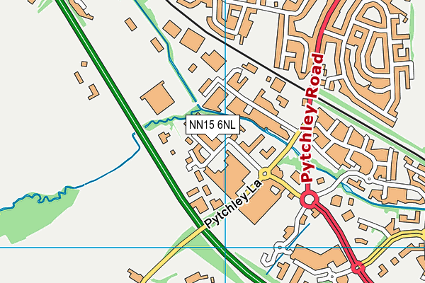 Everlast Gyms (Kettering) map (NN15 6NL) - OS VectorMap District (Ordnance Survey)