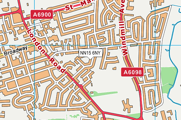 NN15 6NY map - OS VectorMap District (Ordnance Survey)