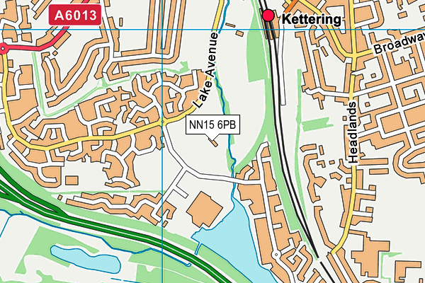 Kettering Pitch And Track map (NN15 6PB) - OS VectorMap District (Ordnance Survey)