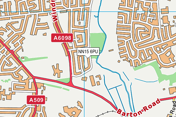 NN15 6PU map - OS VectorMap District (Ordnance Survey)