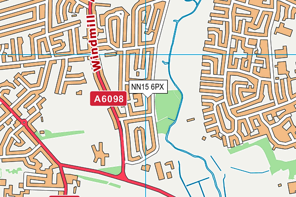 NN15 6PX map - OS VectorMap District (Ordnance Survey)