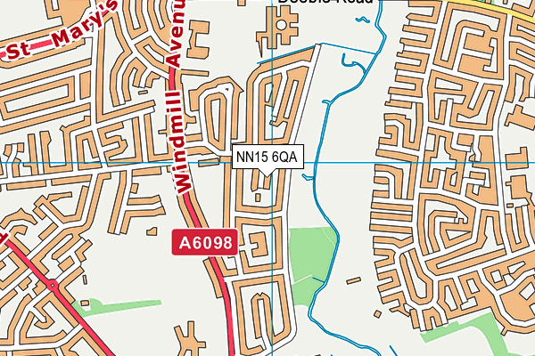 NN15 6QA map - OS VectorMap District (Ordnance Survey)