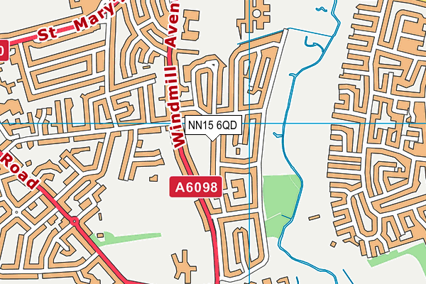 NN15 6QD map - OS VectorMap District (Ordnance Survey)