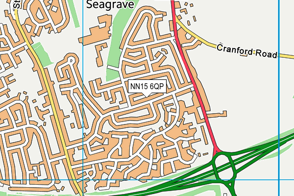 NN15 6QP map - OS VectorMap District (Ordnance Survey)