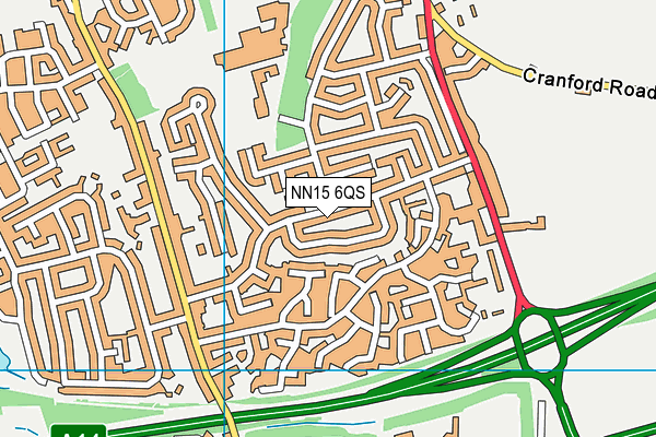 NN15 6QS map - OS VectorMap District (Ordnance Survey)