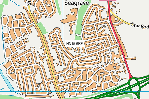 NN15 6RF map - OS VectorMap District (Ordnance Survey)