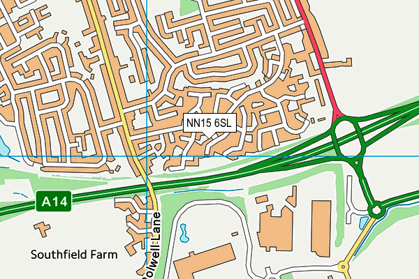 NN15 6SL map - OS VectorMap District (Ordnance Survey)