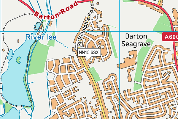 NN15 6SX map - OS VectorMap District (Ordnance Survey)