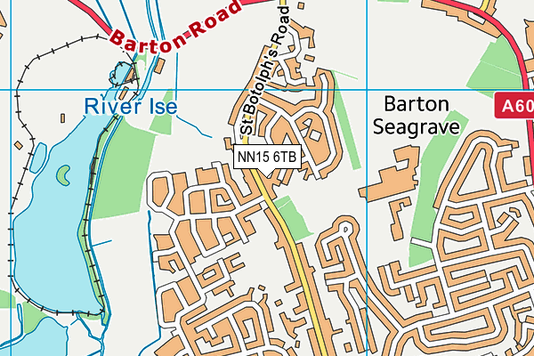 NN15 6TB map - OS VectorMap District (Ordnance Survey)