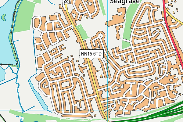 NN15 6TD map - OS VectorMap District (Ordnance Survey)