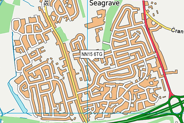 NN15 6TG map - OS VectorMap District (Ordnance Survey)