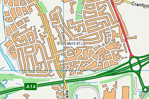 NN15 6TJ map - OS VectorMap District (Ordnance Survey)