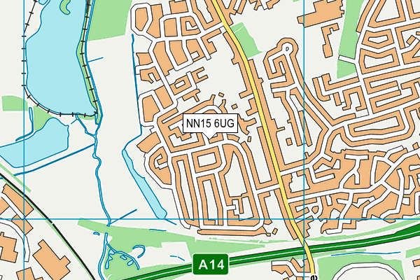 NN15 6UG map - OS VectorMap District (Ordnance Survey)